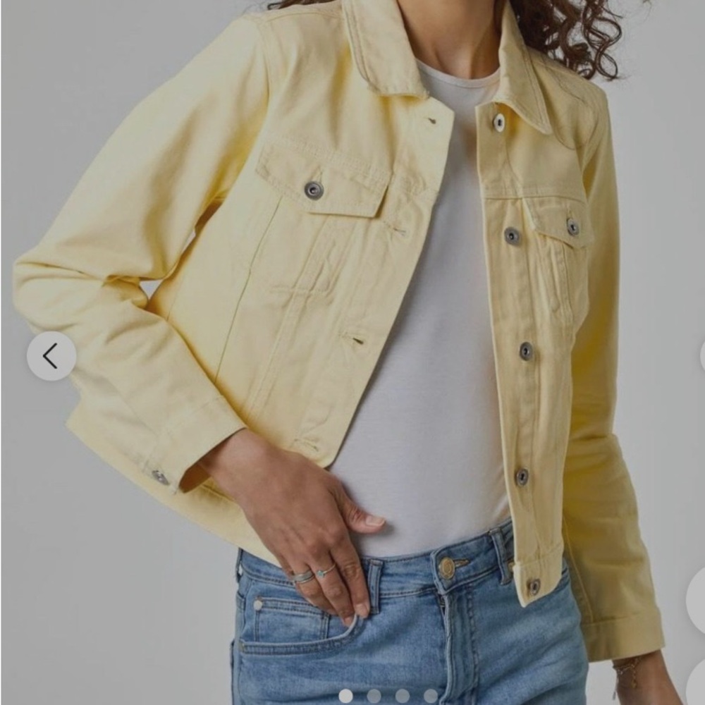 Denim&Co Light Yellow Jean Jacket